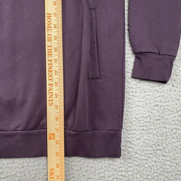 Adidas Women Purple Essentials Comfort Elongated 1/4 Zip Sweatshirt GD2592 Sz S - Picture 6 of 9